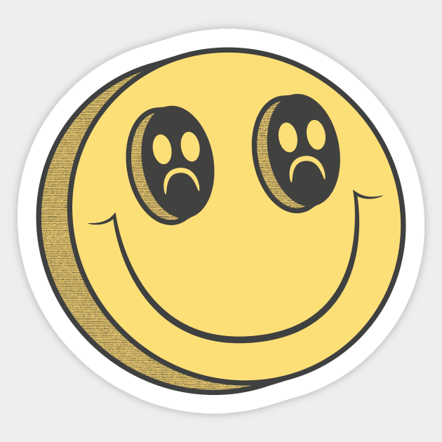 Sad happy Sticker by DoctorBillionaire